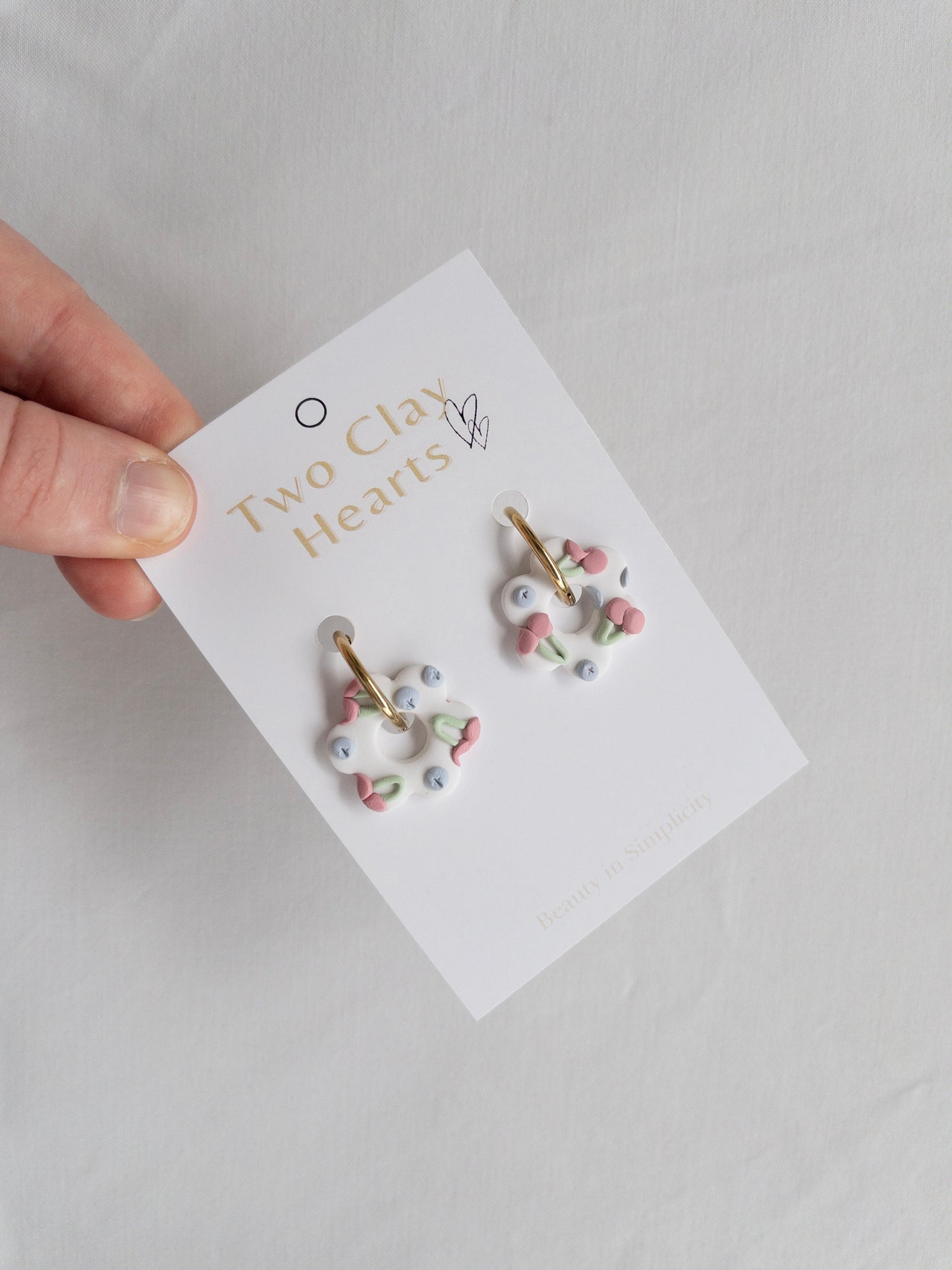 Summer Fruits Pastel Clay Hoop Earrings