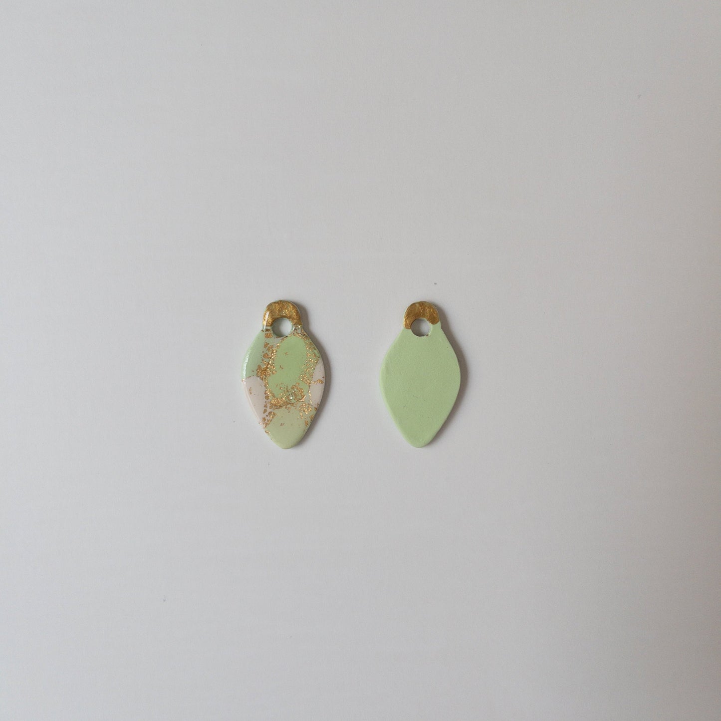 Large Green Christmas Light Clay Hoop Charm