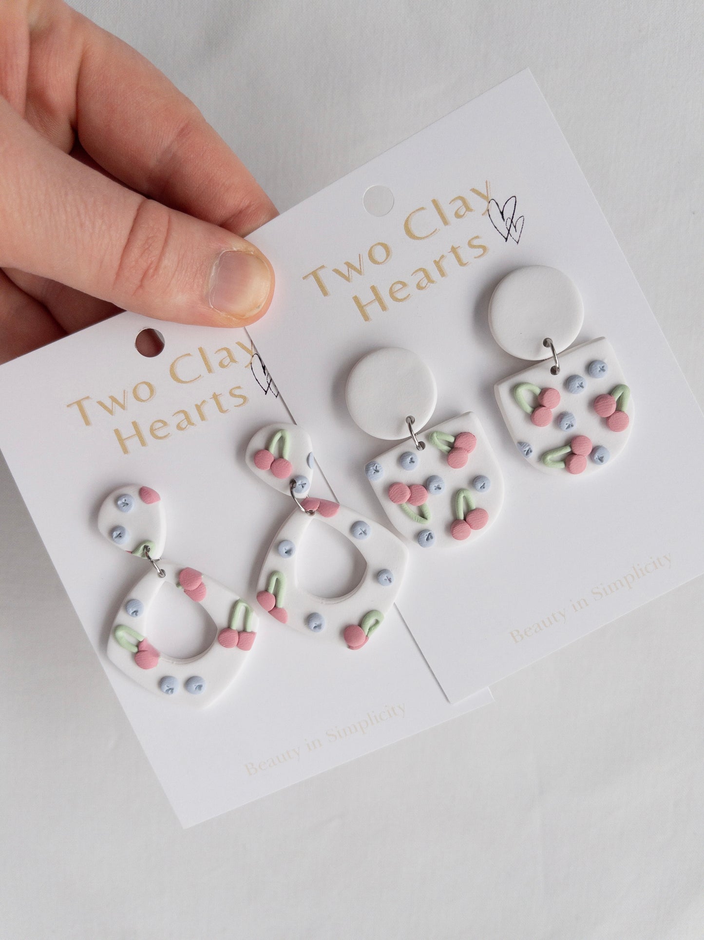 Summer Fruits Pastel Clay Oval Earring