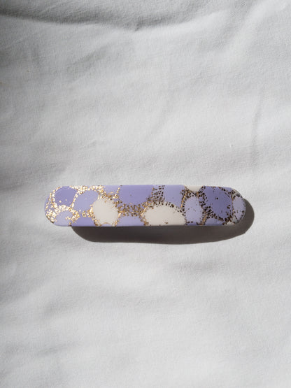 Purple and Gold Capsule Hair Barrette