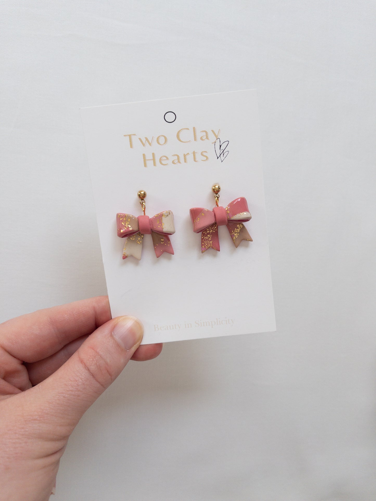 Terracotta Bow Dangles