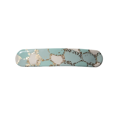 Green and Gold Capsule Hair Barrette