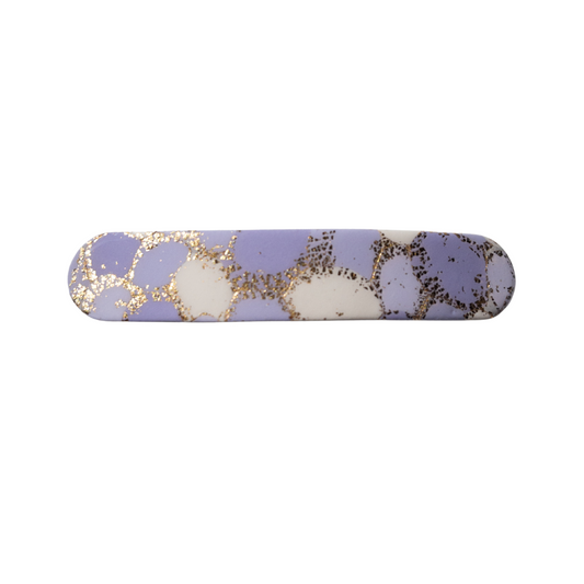 Purple and Gold Capsule Hair Barrette