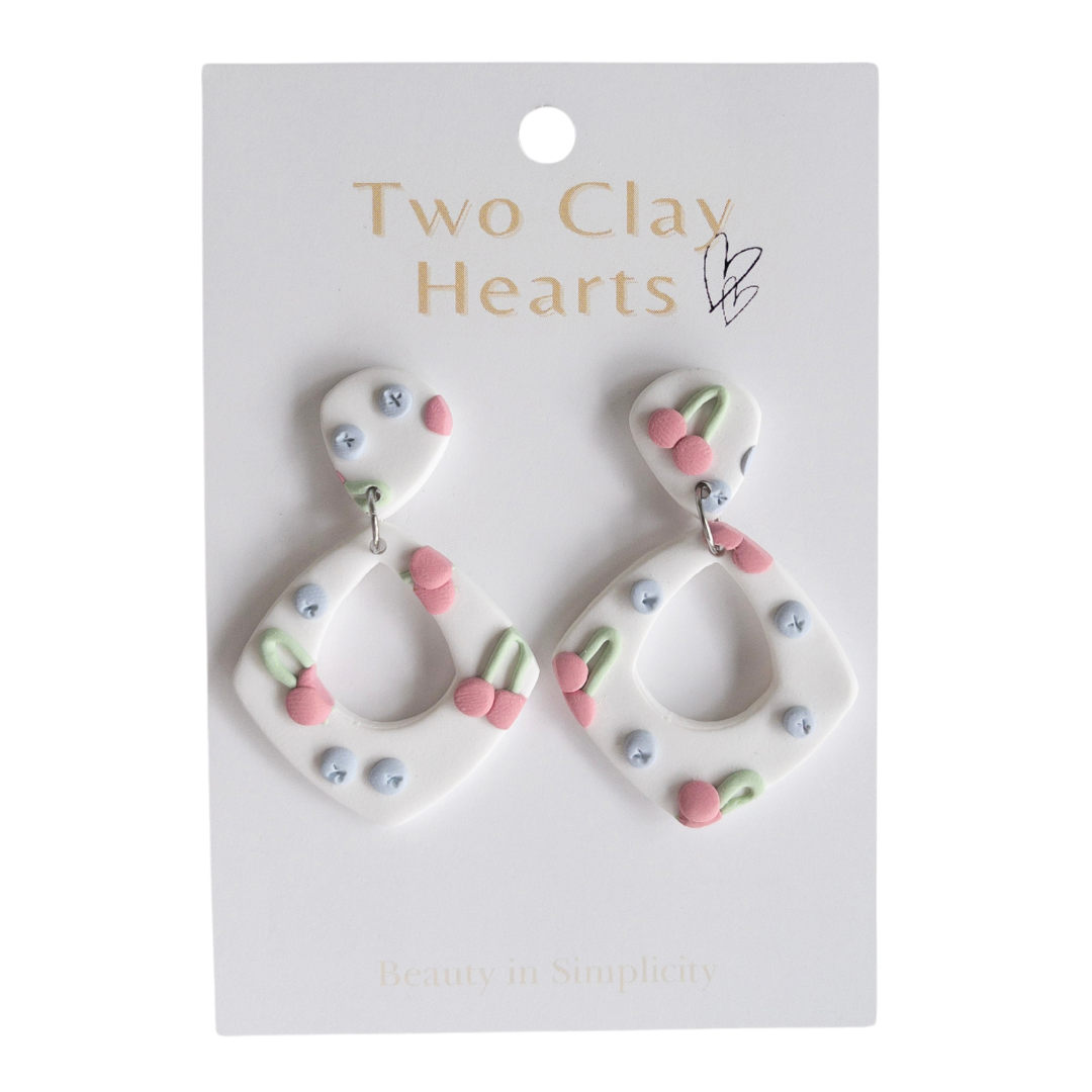 Summer Fruits Pastel Clay Teardrop Earring