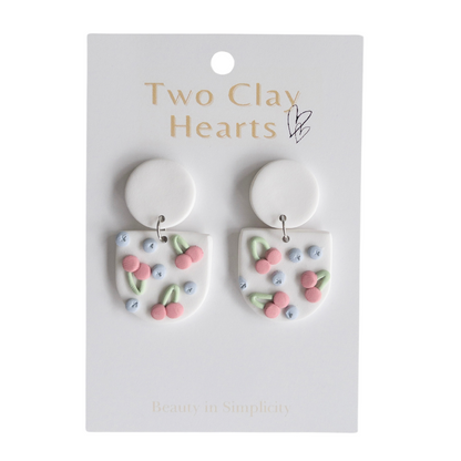 Summer Fruits Pastel Clay Oval Earring