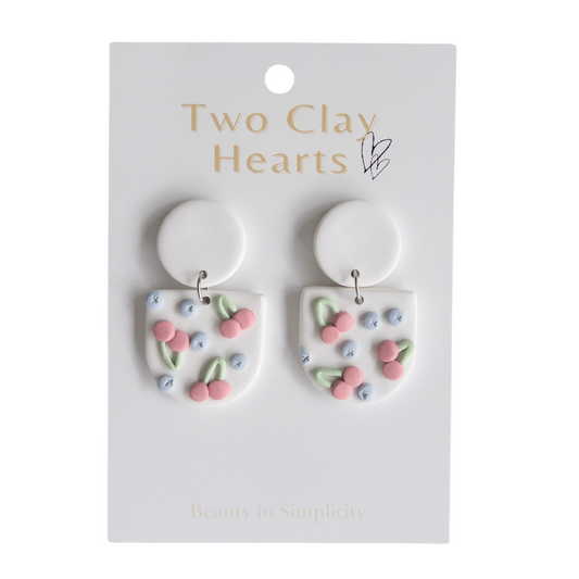 Summer Fruits Pastel Clay Oval Earring