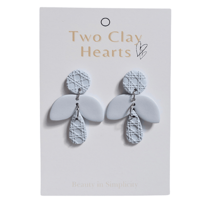 Blue Clay Rattan Firefly Earring - Two Clay Hearts