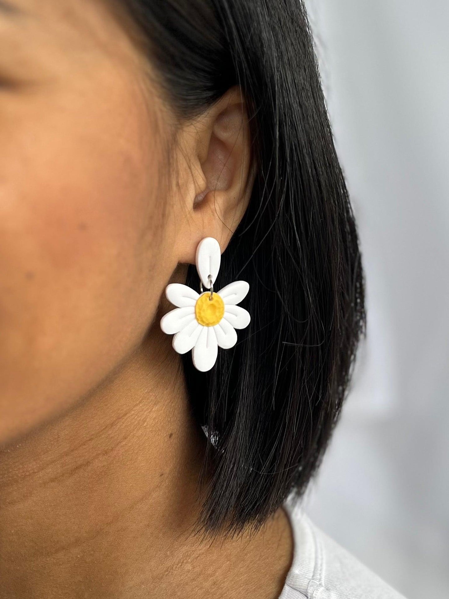 Daisy Petal Drop Earring - Two Clay Hearts