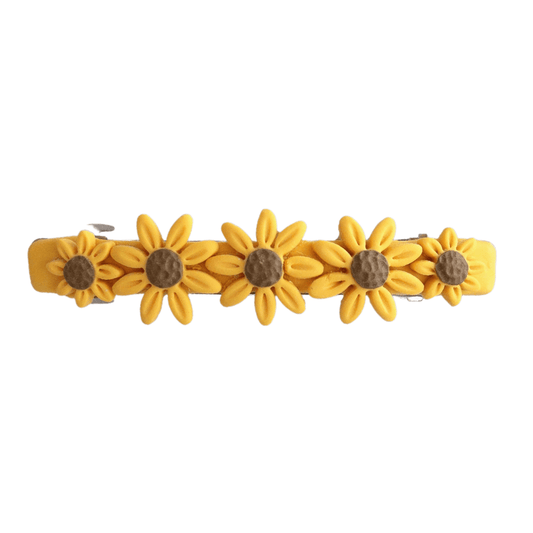 Polymer Clay sunflower shaped, hair barrette