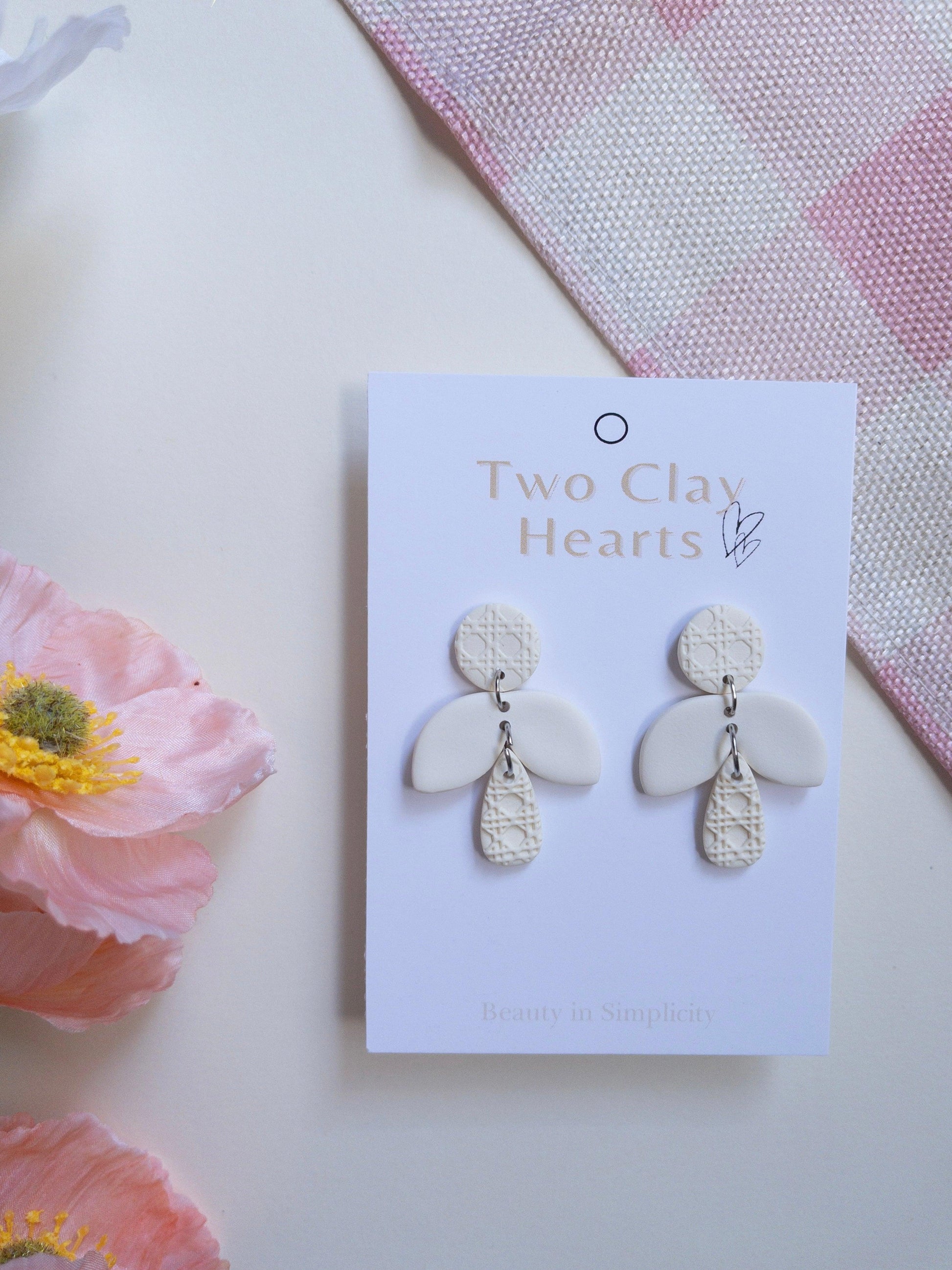 Yellow Clay Rattan Firefly Earring - Two Clay Hearts